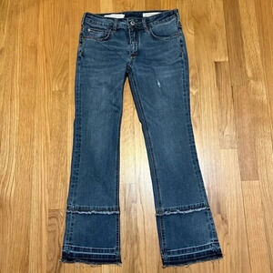 Pilcro and the Letterpress | Anthro‎ High Rise bootcut jeans raw double hem 26